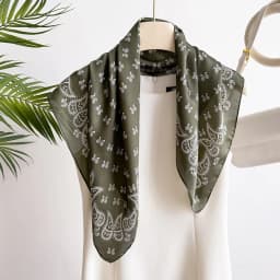 Spring/Summer 70cm Cashew Print Square Scarf Women’s Breathable Imitation Silk Bandanna Luxury Female Neckerchief Fashion Hijab