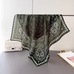 Spring/Summer 70cm Cashew Print Square Scarf Women’s Breathable Imitation Silk Bandanna Luxury Female Neckerchief Fashion Hijab