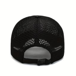 Men's Solid Color Mesh Breathable Baseball Cap Sun Protection Hat Women Sports Cap Camping Cap