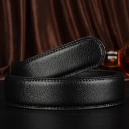 3cm 3.5cm New Fashionable Good Quality Luxury Genuine Leather No Buckle Belt Business Men's Automatic Buckle Cowhide Waist Band
