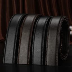 3cm 3.5cm New Fashionable Good Quality Luxury Genuine Leather No Buckle Belt Business Men's Automatic Buckle Cowhide Waist Band