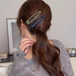 2pc Colorful 10cm Big Solid Good Alloy Solid Color Simplicit BB Hair Side Clips for Girls Women Vintage Hairpin Hair Accessories