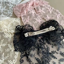 Embroidery Lace Bow Hair Clips For Women Girls Sweet French Hair Barrette Accessoires