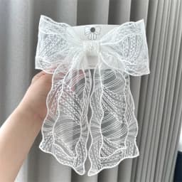 Embroidery Lace Bow Hair Clips For Women Girls Sweet French Hair Barrette Accessoires