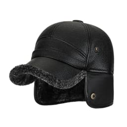 Middle-Aged And Elderly Fur Hats, Men Warm, Old Man Ear Protectors, Lei Feng Hats, And Velvet Baseball Caps