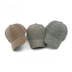 Fall Winter Hat Men's Spring Summer Outdoor Sunscreen Visor Classic Checkered Baseball Cap Hard Top Women's Cap Warm Peaked Cap