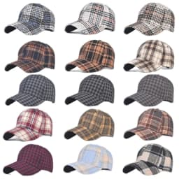 Fall Winter Hat Men's Spring Summer Outdoor Sunscreen Visor Classic Checkered Baseball Cap Hard Top Women's Cap Warm Peaked Cap