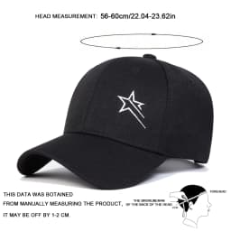 Unisex Five-pointed Star Embroidery Baseball Caps Spring and Autumn Outdoor Adjustable Casual Hats Hip Hop Hat Sunscreen Hat