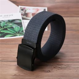 New Unisex Automatic Buckle Fashion Nylon Belt Classic Popular Casual Light Practical Woven Smooth Women Men Canvas Belt 3.8cm