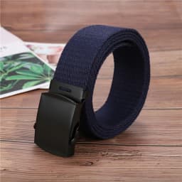 New Unisex Automatic Buckle Fashion Nylon Belt Classic Popular Casual Light Practical Woven Smooth Women Men Canvas Belt 3.8cm