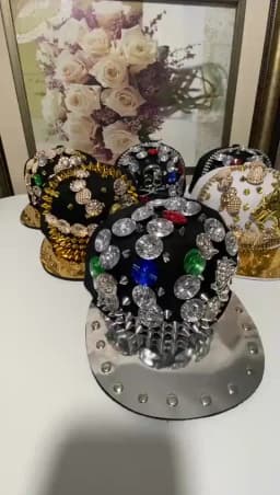 Men And Women New Handmade Cool Button Fashion Rivet Street Dance Fashion Cap