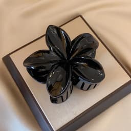 8cm/3.15in Women's Laser Mermaid Princess Flower Shaped Large-Size Brown Beige Lightweight Plastic Hair Clips Fashionable And