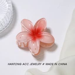 8cm/3.15in Women's Laser Mermaid Princess Flower Shaped Large-Size Brown Beige Lightweight Plastic Hair Clips Fashionable And