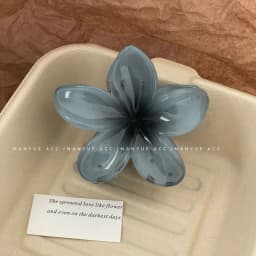 8cm/3.15in Women's Laser Mermaid Princess Flower Shaped Large-Size Brown Beige Lightweight Plastic Hair Clips Fashionable And