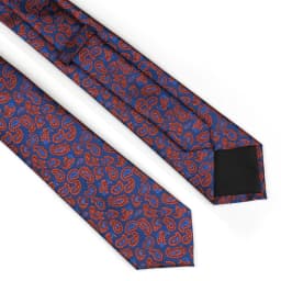 Tie Set For Men 4pcs Set Necktie Pocket Square Cufflinks Tie Clip Suit Paisley Navy Blue Business Necktie Accessories Gravatas