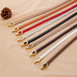Women's Thin Leather Belt 1cm Gold Oval Snap Buckle Minimalist Business Belt for Suits Dresses Office Wear