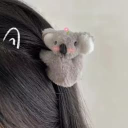 1/2pcs new cute koala hair clip; plush tree kangaroo side clip; autumn and winter three-dimensional bangs clip
