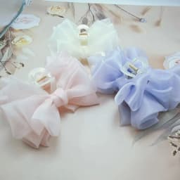 Large Butterfly Bow Hair Claw Chic Hair Accessory for High-end Style Spring/Summer Organza Claw Clip Stunning Shark Claw