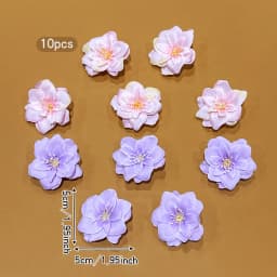 10 Pink Purple Sweet Flower Hair Clips for Daily Use Hair Accessories