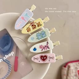 Cute Cartoon Kitten No Bend Seamless Hair Clips Side Bangs Barrette Makeup Washing Face Accessories Women Girls Styling Hairpins