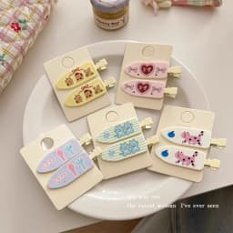 Cute Cartoon Kitten No Bend Seamless Hair Clips Side Bangs Barrette Makeup Washing Face Accessories Women Girls Styling Hairpins