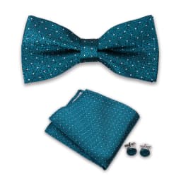 Bowtie 3pcs Set For Men Bow Tie Pocket Square Cufflinks Suit Luxury Business Banquet Neck Bowknot Paisley Butterfly Handkerchief