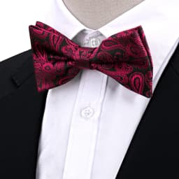 Bowtie 3pcs Set For Men Bow Tie Pocket Square Cufflinks Suit Luxury Business Banquet Neck Bowknot Paisley Butterfly Handkerchief