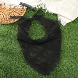 AWAYTR Summer White Woven Floral Lace Hair Scarf Wraps Women Retro Triangle Headscarf Hat Travel Photo Headband Hair Accessories