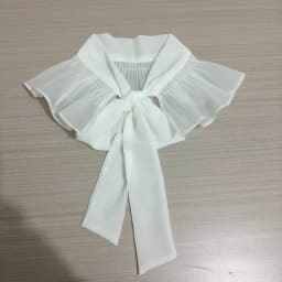 Beautiful White Chiffon Collars Comfortable Pleated Fabric Collars Decorative Detachable Collar for Woman