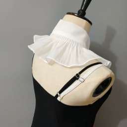 Beautiful White Chiffon Collars Comfortable Pleated Fabric Collars Decorative Detachable Collar for Woman