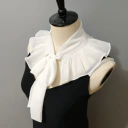 Beautiful White Chiffon Collars Comfortable Pleated Fabric Collars Decorative Detachable Collar for Woman