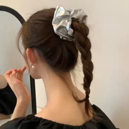 Chic Silver Half Bun Hairpin For Women Summer High Crown Hairband