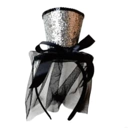 49MF Veil Top Hat Fascinators Hair Hoop Tea Hat for Girls Kids Vintage Pillbox Hat Tea Hat Fascinators Halloween
