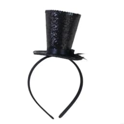 49MF Veil Top Hat Fascinators Hair Hoop Tea Hat for Girls Kids Vintage Pillbox Hat Tea Hat Fascinators Halloween