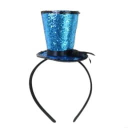 49MF Veil Top Hat Fascinators Hair Hoop Tea Hat for Girls Kids Vintage Pillbox Hat Tea Hat Fascinators Halloween