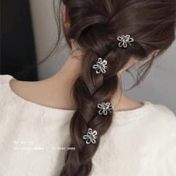 2/4pcs Mini Metal Hair Claw Clip Gold Silver Flower Geometric Clamps Grab Shark Clip Ins Korean Girls Women Hair Accessories