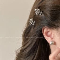 2/4pcs Mini Metal Hair Claw Clip Gold Silver Flower Geometric Clamps Grab Shark Clip Ins Korean Girls Women Hair Accessories