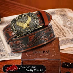 Men's Casual Style Belt PU Leather Belt Main Body Metal Buckle Belt Smooth Buckle Belt High-quality Male Belt 3.8cm