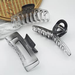 New Glossy Hair Claw Clips Silver Hair Claws Irregular Hair Clips Sparkling Hair Pin Classy Hair Claws Accessories for Women