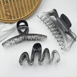 New Glossy Hair Claw Clips Silver Hair Claws Irregular Hair Clips Sparkling Hair Pin Classy Hair Claws Accessories for Women