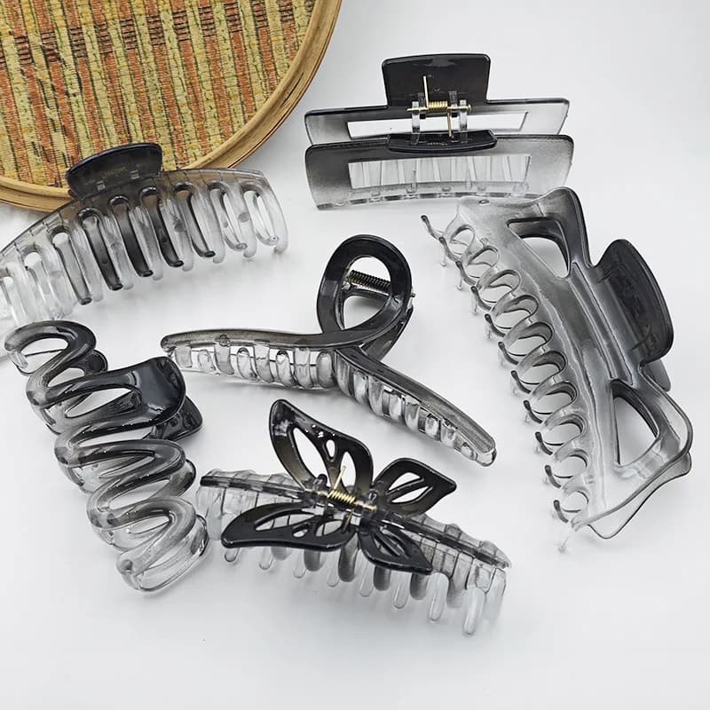 New Glossy Hair Claw Clips Silver Hair Claws Irregular Hair Clips Sparkling Hair Pin Classy Hair Claws Accessories for Women