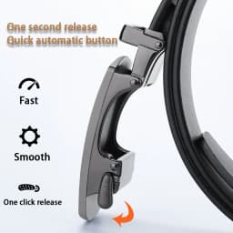 OYIFAN Automatic Buckle Belt for Men, High Quality Genuine Leather Belt, Adjustable Ratchet Belt Fashion Designer Belt Men
