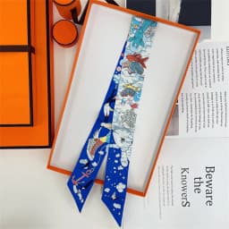 Brand Design Twill 100% Mulberry Silk Scarf for Women Luxury Fashion Scarf Lady Foulard Skinny Bag Scarves Hot Sale Neckerchief