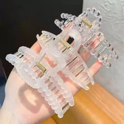 3pcs 4.5-inch large clear claw hairpin, suitable for thick and thin hair, fixed hair, travel and vacation