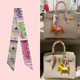 Printed Silk Scarf for Women Summer Lightweight Neck Scarf Collar Bandana Bag Strap Decorative Present Gift Accessories