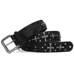 Studded Belt Women Y2K Belt Metal Punk Rock Style Rivet Faux Leather Belts with Cross Rivet for Jeans Pants