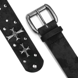 Studded Belt Women Y2K Belt Metal Punk Rock Style Rivet Faux Leather Belts with Cross Rivet for Jeans Pants