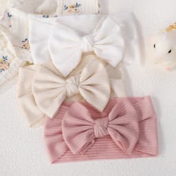 3Pcs/Set Cute Solid Headband for Baby Girls Soft Elastic HeadWrap Turban Hairband Headwear Infant Kids Hair Accessories