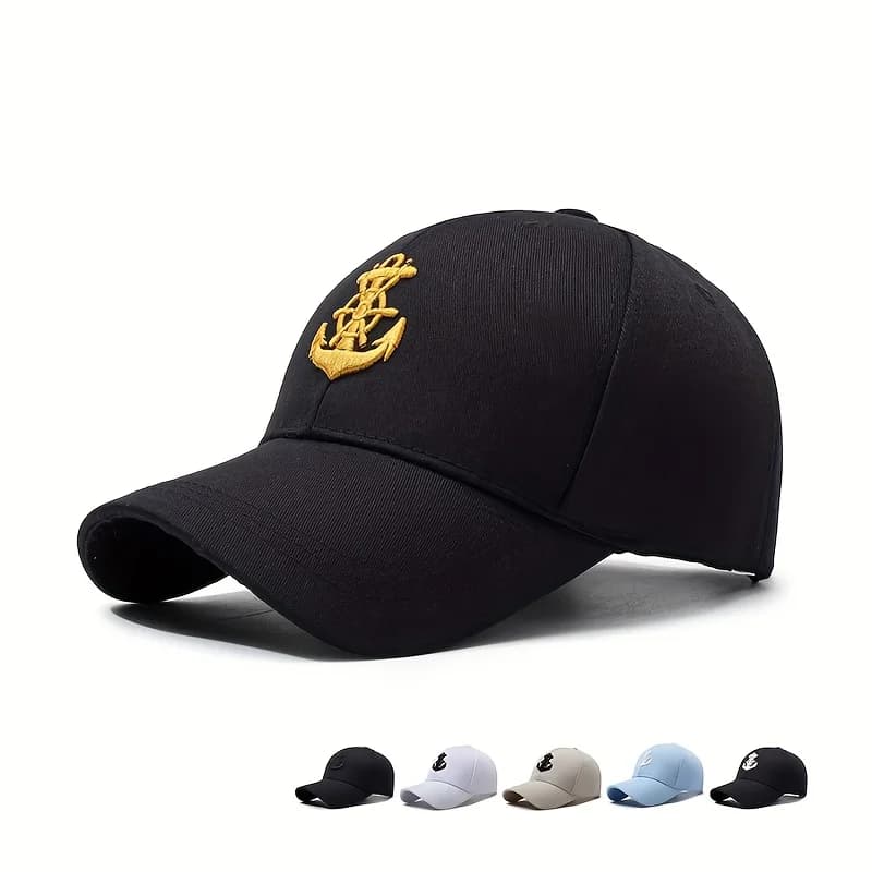 Spring Summer Sun Protection Hat for Men and Women Couple's Versatile Three-dimensional Boat Anchor Trendy Student Sports Cap
