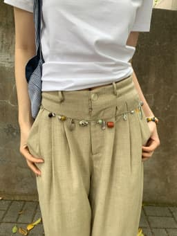 Natural gemstone vintage feel original niche design multi-functional waist chain
